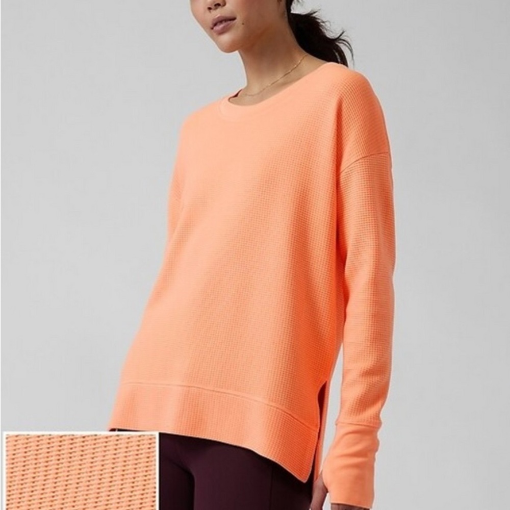 NWT Athleta Coaster Luxe Waffle Sweatshirt